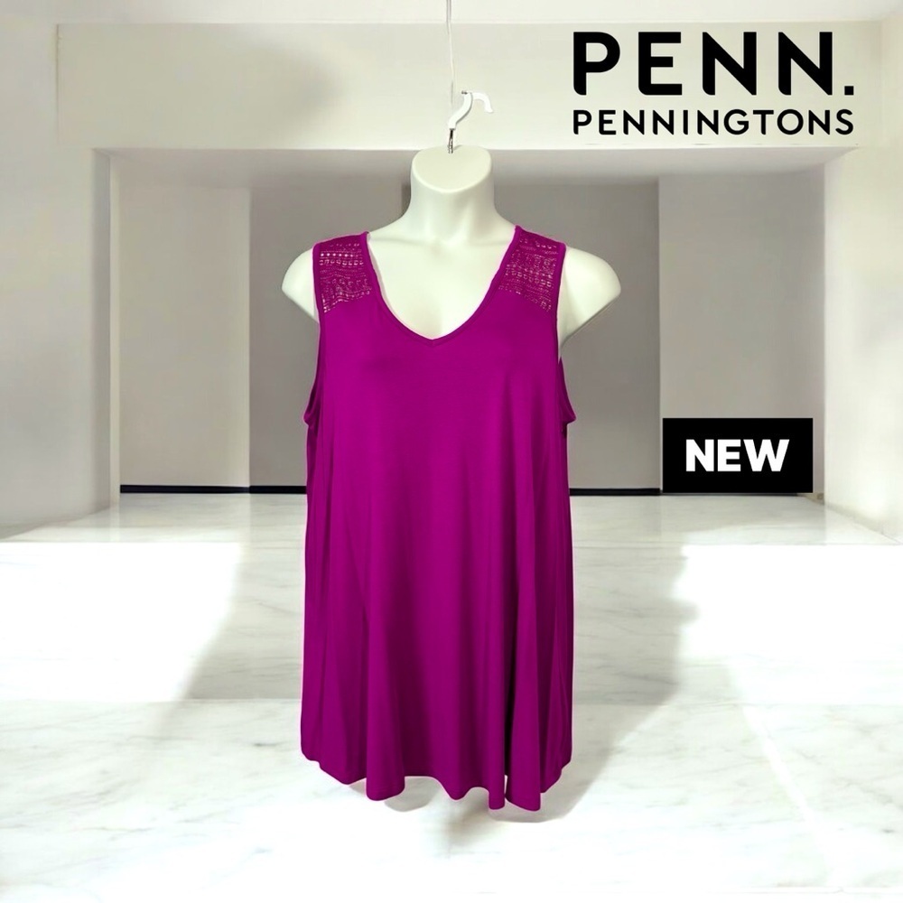NWOT, Penningtons, Plus Size Sleeveless Top, 2X